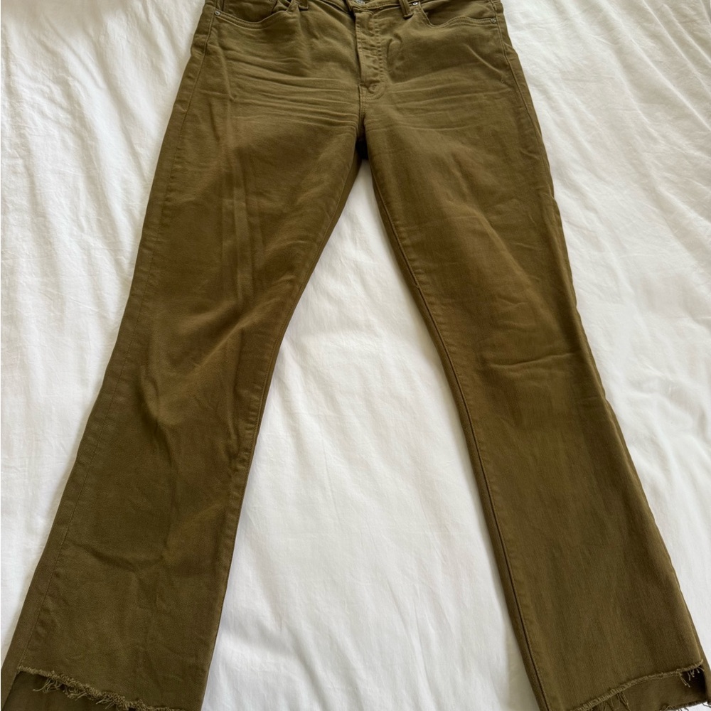 Women's Green MOTHER Insider Jeans
